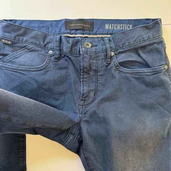 John Varvatos Matchstick Skinny Fit Jeans Denim Ink Blue Pants Trousers Sz 29 - Picture 11 of 15